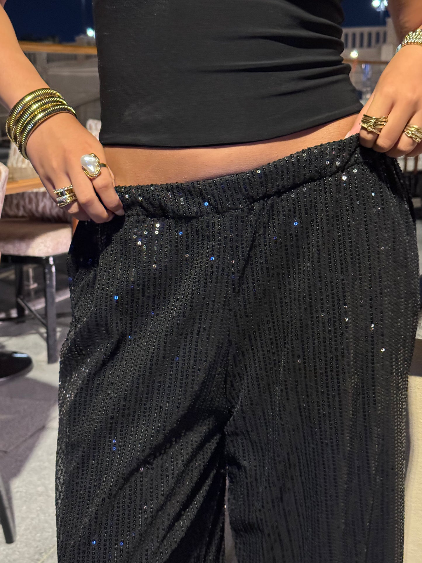Noir Sparkle Pants