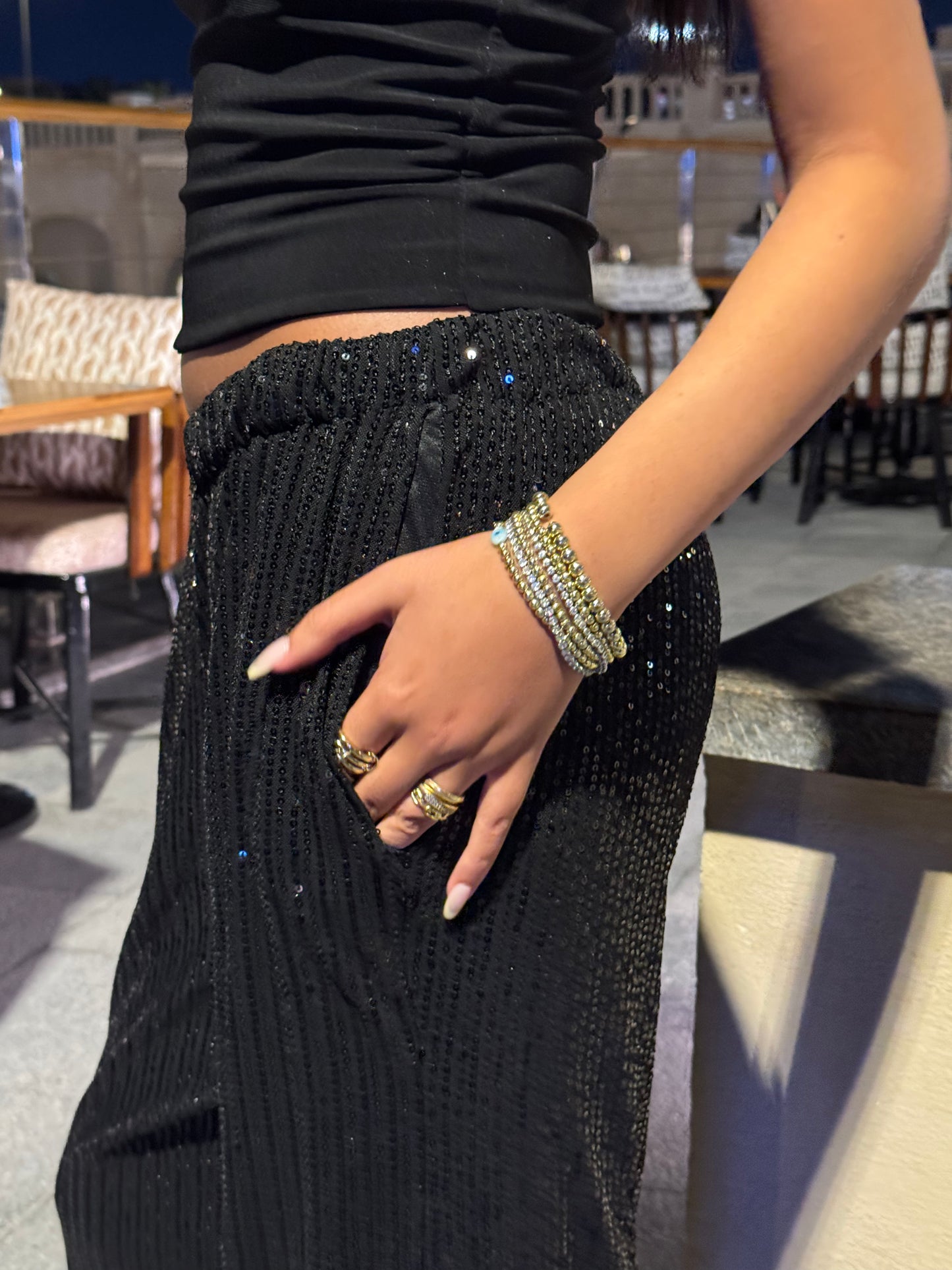 Noir Sparkle Pants